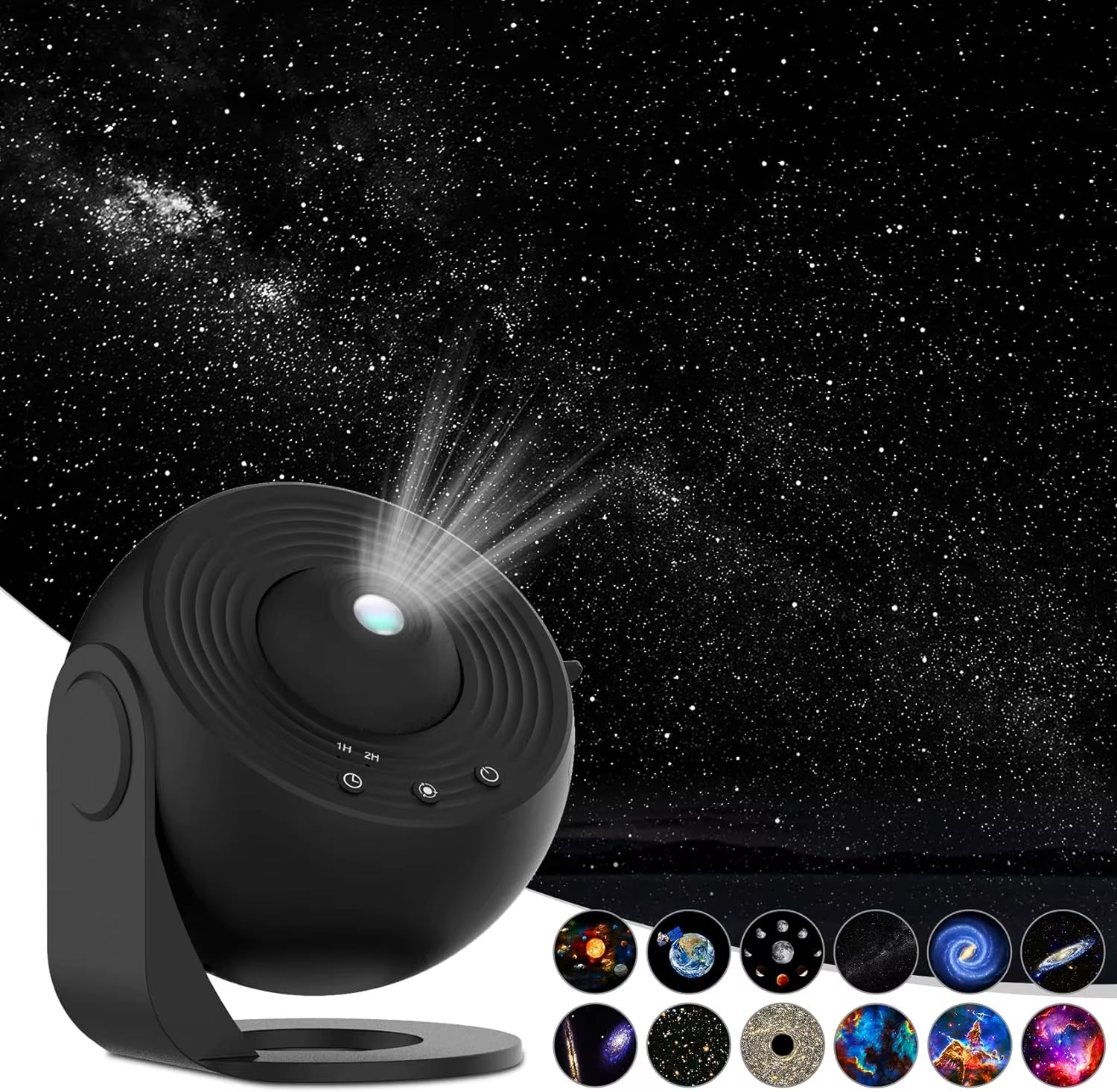 12-in-1 4K HD Star Projector and Planetarium Lamp with 360° Rotation for Kids' Rooms - Ideal Valentine's Gift